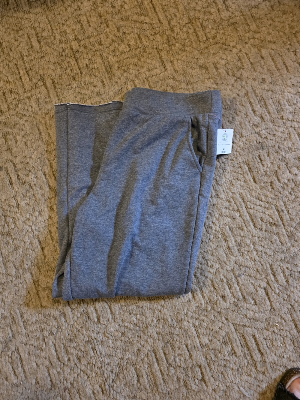Grey Jogger Pants with Elastic Waistband